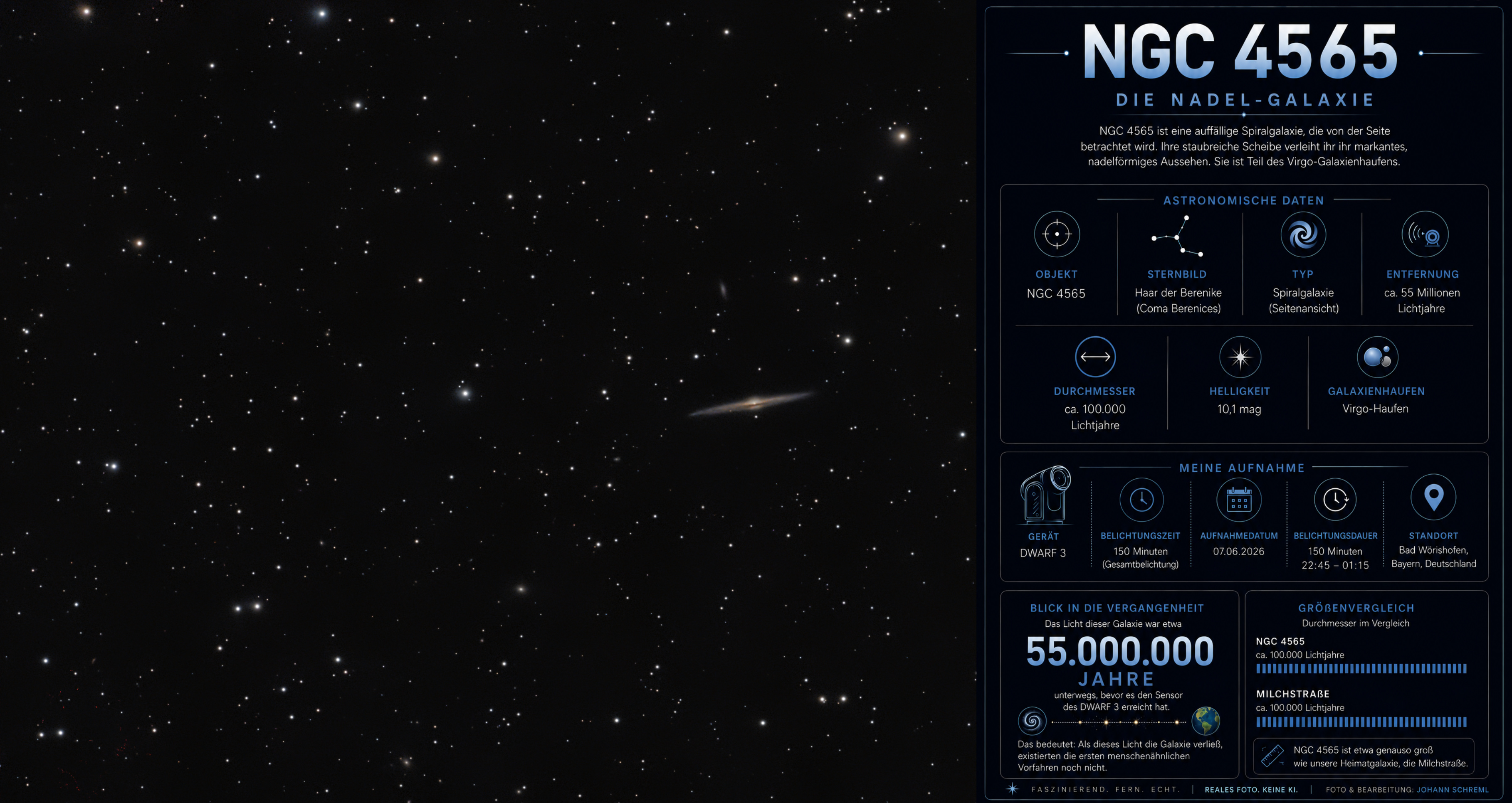 NGC 4565 Nadel Galaxie